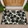Black And Cream Hibiscus Blooms For Tropical Entryway Style And Relaxed Home Living Doormat - 1