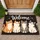 Four Cartoon Tabby Cats for a Cheerful Cat Lover Homecoming and Cozy Entryway Doormat - 1