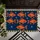 Seven Red Gold Fish Among Nautical Stars for Coastal Kitchen Living and Everyday Home Style Doormat - 5