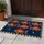Seven Red Gold Fish Among Nautical Stars for Coastal Kitchen Living and Everyday Home Style Doormat - 4