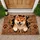 Smiling Shiba Inu Wooden Breakthrough for Cozy Autumn Homes and Dog Lovers Doormat - 1
