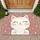 Cute White Cat Face and Stars for Cozy Cat Lover Home Entryway Everyday Charm Gift Doormat - 1