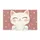 Cute White Cat Face and Stars for Cozy Cat Lover Home Entryway Everyday Charm Gift Doormat - 6