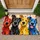 Four Colorful Puppy Faces for Playful Pet-Loving Homes and Cheerful Everyday Entryways Doormat - 1