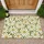 Olive Green And Cream Daisy Florals For Cheerful Cottage Entryway Living Spaces Doormat - 1