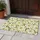 Olive Green And Cream Daisy Florals For Cheerful Cottage Entryway Living Spaces Doormat - 4