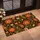 Black Red Gold Folk Floral Scrolls for Cozy Entryways and Colorful Home Styling Gifts Doormat - 2