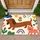 Playful Sausage Dog and Coral Kitty Cheerful Pet Lover Housewarming Gift Choice Doormat - 1