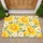Yellow Daisy and White Wildflower Blooms for Fresh Pastoral Home Style Doormat - 1
