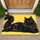 Black Cat With Mismatched Eyes For Cozy Cat Lover Homes Doormat - 1