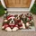 Four Christmas Saint Bernard Puppies in Festive Sweaters for Cozy Holiday Home Cheer Doormat - 1
