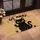Black Cat Holding a Knife with Go Away Quote for Quirky Halloween Home Entryway Doormat - 2
