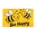 Smiling Bee Duo with Bee Happy Saying for Cheerful Everyday Home Entry Doormat - 6
