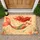 Red Haired Mermaid Swimming Through Ocean Colors for Coastal Home Decor and Sea Lovers Doormat - 1