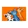 Three Cartoon Cats on Vivid Orange for Playful Cat Lover Spaces and Cozy Home Entryways Doormat - 6