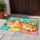 Sleeping Ginger Tabby Kitten Among Tulips and Wildflowers for Cozy Cat-Lover Homes Doormat - 4