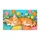 Sleeping Ginger Tabby Kitten Among Tulips and Wildflowers for Cozy Cat-Lover Homes Doormat - 6