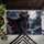 Vampire Cat Beneath Full Moon with Gothic Castle for Spooky Halloween Nights Seasonal Doormat - 5