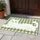 White Stretching Cat on Green Gingham for Cozy Cat Lover Entryways and Pet Homes Doormat - 4