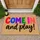 Rainbow Come In and Play Lettering for Cheerful Family Entryways and Playful Homes Doormat - 1