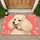 Cream Poodle Portrait for Charming Pet-Loving Home Entry Decor Doormat - 1