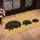Black Hedgehog Family Silhouettes for Nature-Inspired Entryways and Cozy Woodland Homes Doormat - 2