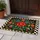 Vintage Floral Bouquet with Checkerboard Border for Eclectic Cottage Entryway Style Doormat - 4