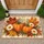 Autumn Pumpkins And Maple Leaves For Cozy Thanksgiving Bathroom Home Decor Doormat - 1