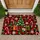 Red Plaid Christmas Holly, Candy Canes And Snowflakes For Cozy Winter Holiday Decor Doormat - 1