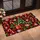 Red Plaid Christmas Holly, Candy Canes And Snowflakes For Cozy Winter Holiday Decor Doormat - 2