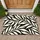 Black Ivory Botanical Stripes for Modern Kitchen Living and Nature Inspired Homes Doormat - 1