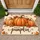 Rustic Autumn Pumpkin Cluster for Cozy Farmhouse Seasonal Kitchen Decorating and Gatherings Doormat - 1