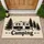 Camper Trailer and Pine Trees for Rustic Camping Trips, Cabins, and Outdoor Lovers Doormat - 1