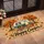 Autumn Camping Trailer With Forest Trees And Picnic Scene For Happy Camper Enthusiasts Doormat - 2