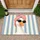 White Goose In Pink Towel Turban For A Playful Bathroom Spa Retreat Doormat - 1