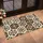 Bohemian Black Floral Hexagon Tile Motifs for a Cozy, Artful Kitchen and Entryway Doormat - 2