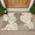 Ivory Monstera Leaves for Calm Botanical Bathroom and Spa Inspired Home Styling Decor Doormat - 1