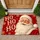 Santa Claus and Ho Ho Ho Snowflakes for a Merry Christmas Holiday Entrance Celebration Doormat - 1