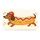 Cheerful Cartoon Dachshund in Hot Dog Costume and Red Cap for Playful Pet Lovers Doormat - 6