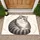 Chubby Gray Tabby Cat Portrait for Cozy Cat Lover Homes and Thoughtful Pet Parent Gifts Doormat - 1