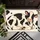 Playful Black And Cream Cow With Spotted Coat For Cheerful Farmhouse Bathroom Style Doormat - 5