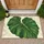 Oversized Green Monstera Leaf for Calm, Nature-Inspired Bathroom Sanctuary Style Doormat - 1