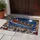 Santa Sleigh Over Snowy Village for Cozy Christmas Holiday Home Decorating And Cheer Doormat - 4