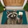 Curious Raccoon Carrying Paper Note for Whimsical Woodland Home Decor Lovers Doormat - 1