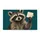 Curious Raccoon Carrying Paper Note for Whimsical Woodland Home Decor Lovers Doormat - 6