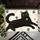 Playful Black Cat With Golden Eyes For Cozy Cat Lover Home Decor And Pet-Themed Gift Doormat - 5