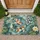 Water Lily and Koi Pond Scene for Serene Bathroom and Entryway Decor Doormat - 1