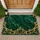 Emerald Marble And Ornate Gold Scrollwork For Refined Entryway And Garden Styling Doormat - 1