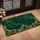 Emerald Marble And Ornate Gold Scrollwork For Refined Entryway And Garden Styling Doormat - 2