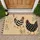 Rustic Folk Art Hens and Chickens for Cozy Farmhouse Kitchen Country Living Style Doormat - 1
